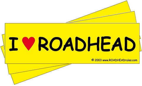 I LOVE ROADHEAD Stickers (3 for $1.99)